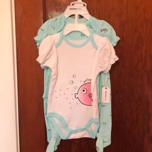 2 onesie and footie pants set